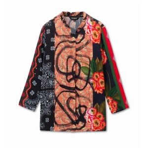 Desigual Women’s Patterned Button Down Blouse